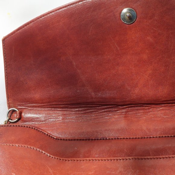 Vintage brown Shoulder bag with gold chain strap - Picture 4 of 7